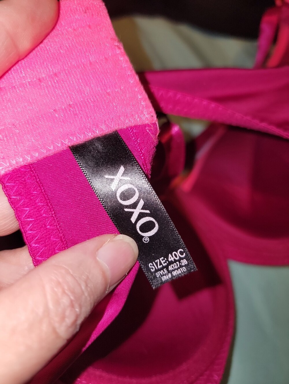 Lot of 6 bras 40c 3 Sofia Vergara, Cacique, xoxo, hanes Pink Black Turquoise Tan - Picture 15 of 16
